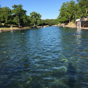 Barton Springs Pool - View from deep end - Swimming Pools Near Me - Austin, Texas