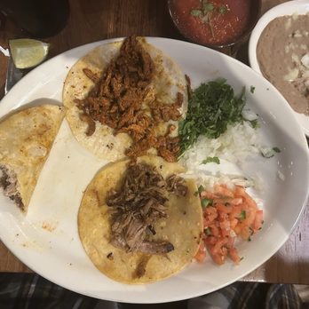 Señor Julian Mexican Bar & Grill - Street tacos: two carnitas and one with al pastor - Mexican Near Me - Springfield, Missouri