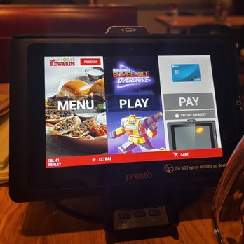 Chili's - a menu on a tablet screen - American Near Me - College Station, Texas