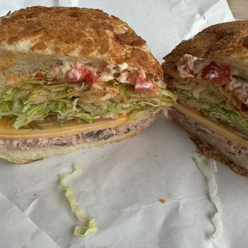 The Baker's Mark - Beet tuna sandwich on Dutch crunch - Sandwiches Near Me - Portland, Oregon The Baker's Mark - Beet tuna sandwich on Dutch crunch - Sandwiches Near Me - Portland, Oregon