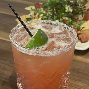Yard House - Salted Watermelon Margarita and Poke Nachos - New American Near Me - Mclean, Virginia