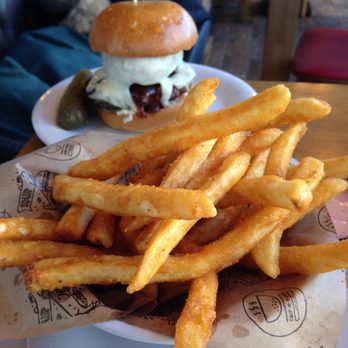 Soup N Burger - Texas burger and French fries( extra $) - Soup Near Me - Brooklyn, New York