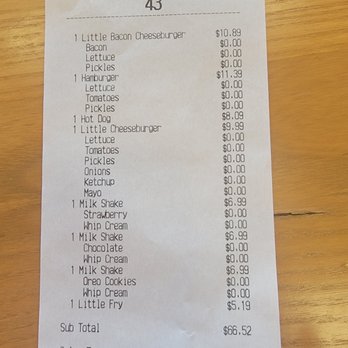 Five Guys - Receipt - Burgers Near Me - Mililani, Hawaii Five Guys - Receipt - Burgers Near Me - Mililani, Hawaii