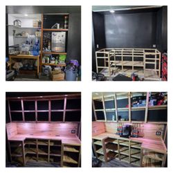 The Guy's - Blue pine built in pantry/coffee bar