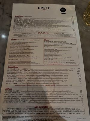 Menu photo 5 North Italia Topanga Canoga Park, CA