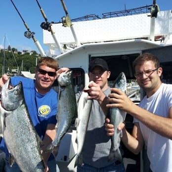 Tyee Charters - The keepers. 2 Coho, 2 Chinook Salmon on Tyee Charters - Fishing Near Me - Bainbridge Island, Washington Tyee Charters - The keepers. 2 Coho, 2 Chinook Salmon on Tyee Charters - Fishing Near Me - Bainbridge Island, Washington