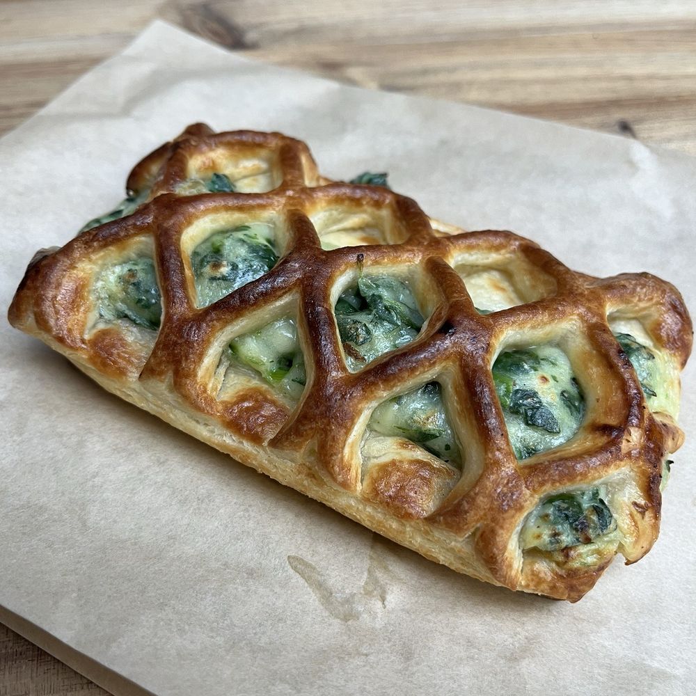 Mokka Bon - Spinach-and-Feta Puff Pastry. - Coffee & Tea Near Me - Troy, Illinois Mokka Bon - Spinach-and-Feta Puff Pastry. - Coffee & Tea Near Me - Troy, Illinois