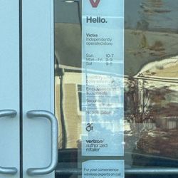 Verizon - This store is Victra, not Verizon. They have separate fees, terms and conditions, etc. than the company Verizon.