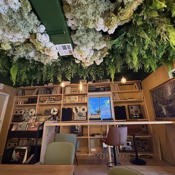 Spinning Coffee - their music wall - Breakfast & Brunch Near Me - Bradenton, Florida