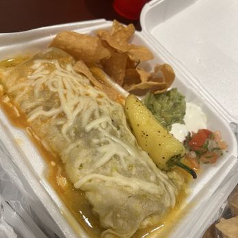 Charros Mexican Food - Wet burrito w/ both red and green sauce - Mexican Near Me - Delano, California