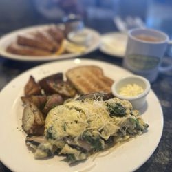 Mother’s Bistro & Bar - Portebello spinach omelette.