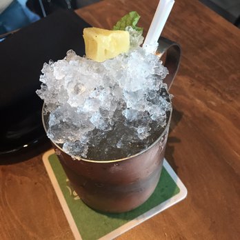 Les Street Monkeys - "Je Kampote", twist on a Moscow Mule with gin and sake. - Cambodian Near Me - Montreal, Quebec Les Street Monkeys - "Je Kampote", twist on a Moscow Mule with gin and sake. - Cambodian Near Me - Montreal, Quebec