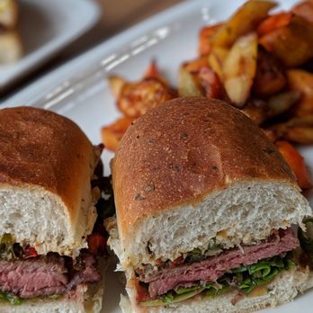 GrillTime - This photo does not do justice for the incredible steak sandwich and roasted root vegetables in the background. - Meat Shops Near Me - Toronto, Ontario GrillTime - This photo does not do justice for the incredible steak sandwich and roasted root vegetables in the background. - Meat Shops Near Me - Toronto, Ontario