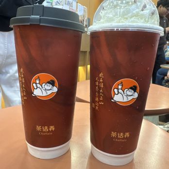 Chahalo - Signature ChaHalo Black Milk Tea Frappe and Osmanthus Oolong Milk Tea - Tea Rooms Near Me - Berkeley, California