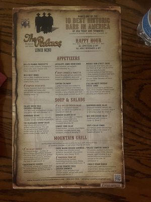 Menu photo 5 The Palace Prescott, AZ