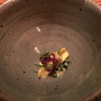 Barley Swine - Bone Marrow Caramelle, Beet, Broccoli - New American Near Me - Austin, Texas Barley Swine - Bone Marrow Caramelle, Beet, Broccoli - New American Near Me - Austin, Texas