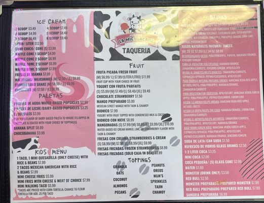 Menu photo 3 Joanna La Michoacana Benton Harbor, MI
