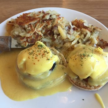 Broken Yolk Cafe - The Classic Eggs Benedict with hash browns - Breakfast & Brunch Near Me - Oceanside, California Broken Yolk Cafe - The Classic Eggs Benedict with hash browns - Breakfast & Brunch Near Me - Oceanside, California