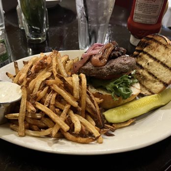 Red Stripe - Naked burger with house frites - Breakfast & Brunch Near Me - Providence, Rhode Island Red Stripe - Naked burger with house frites - Breakfast & Brunch Near Me - Providence, Rhode Island