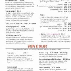 Tavos Mexican Grill - Menu