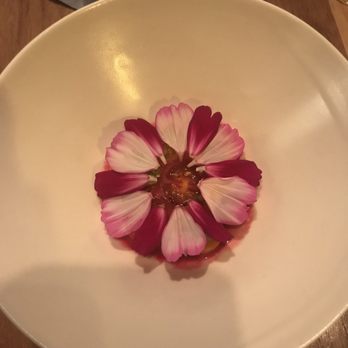 Smyth - Sungold tomatoes with roses and preserves - New American Near Me - Chicago, Illinois