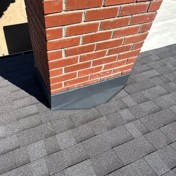Alex Perez's Roofing - Close up of roofing around chimney - Roofing Near Me - Roseville, California