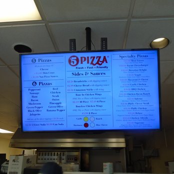 Pizza square - Digital menu board above the counter. - Pizza Near Me - Andover, Minnesota Pizza square - Digital menu board above the counter. - Pizza Near Me - Andover, Minnesota