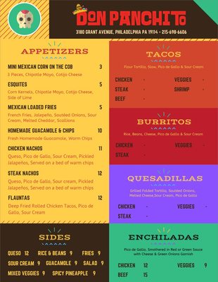 Menu photo 5 Don Panchito Mexican Grill Philadelphia, PA