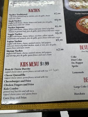 Menu photo 8 El Charro Loco Moab, UT