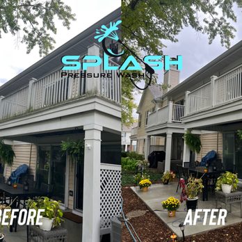 Splash Pressure Wash - Removing loose paint, mold and mildew - Gutter Services Near Me Splash Pressure Wash - Removing loose paint, mold and mildew - Gutter Services Near Me