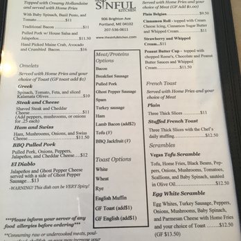 The Sinful Kitchen - Menu - Breakfast & Brunch Near Me - Portland, Maine The Sinful Kitchen - Menu - Breakfast & Brunch Near Me - Portland, Maine
