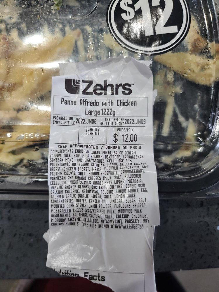 Zehrs - Label of the contaminated product. - Grocery Near Me - Kitchener, Ontario Zehrs - Label of the contaminated product. - Grocery Near Me - Kitchener, Ontario