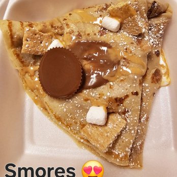 The Sweet Spot - Smores Crepe with reese peanut butter sause - Creperies Near Me - Ontario, California The Sweet Spot - Smores Crepe with reese peanut butter sause - Creperies Near Me - Ontario, California