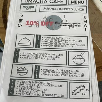 ÜMACHA - Menu (as of 7/23/23) - Bubble Tea Near Me - Edgewater, New Jersey