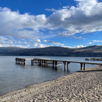 Frind Estate Winery - a dock on a lake - Wineries Near Me - West Kelowna, British Columbia