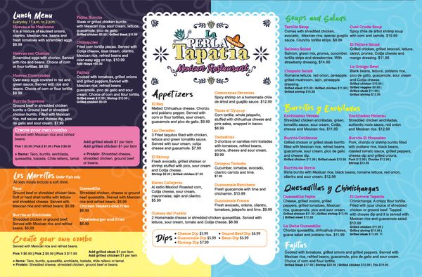 Menu photo 7 La Perla Tapatía Mexican Restaurant Eustis, FL