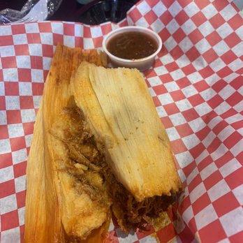 Lolis Tacos - Gandy  - Pork in Red Sauce Tamale - Mexican Near Me - Tampa, Florida
