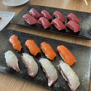 Kurisaki - Akami maguro, salmon, tai nigiri - Japanese Near Me - Redondo Beach, California Kurisaki - Akami maguro, salmon, tai nigiri - Japanese Near Me - Redondo Beach, California