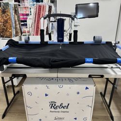 Cali Quilt Co - Here is the machine I now own in Reno. Little Rebel long arm, Automated Track, tablet to add patterns & cutie breeze frame! Julie A