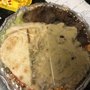 The Halal Guys - Incorrect order. I asked to exclude pita bread, and extra rice and BBQ sauce was missing. - Halal Near Me - Ashburn, Virginia