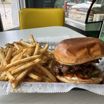 The Park Diner - The crispy chicken sandwich and fries. - Diners Near Me - Cincinnati, Ohio The Park Diner - The crispy chicken sandwich and fries. - Diners Near Me - Cincinnati, Ohio