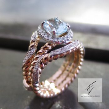 Ernesto Rassi Jewelry Design - Custom engagement ring in a sleeve wedding band. - Jewelry Near Me - Vancouver, British Columbia Ernesto Rassi Jewelry Design - Custom engagement ring in a sleeve wedding band. - Jewelry Near Me - Vancouver, British Columbia