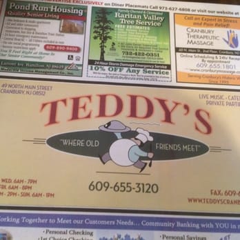 Teddy's Luncheonette - Placemat - Diners Near Me - Cranbury, New Jersey Teddy's Luncheonette - Placemat - Diners Near Me - Cranbury, New Jersey