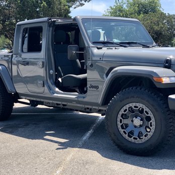 Discount Tire - Black Rhino Warlords wrapped in Goodyear Wrangler UltraTerrain AT LT285/75R17's - Tires Near Me - San Antonio, Texas Discount Tire - Black Rhino Warlords wrapped in Goodyear Wrangler UltraTerrain AT LT285/75R17's - Tires Near Me - San Antonio, Texas