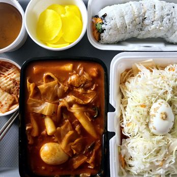 Myung-Ga Kim Bap - Menu items #10 - Combination Kimbap #27 - Jjol Myeon #53 - Dduk-Bokki Take out order came with pickled radish, kimchi and anchovy soup - Korean Near Me - Fairfax, Virginia Myung-Ga Kim Bap - Menu items #10 - Combination Kimbap #27 - Jjol Myeon #53 - Dduk-Bokki Take out order came with pickled radish, kimchi and anchovy soup - Korean Near Me - Fairfax, Virginia