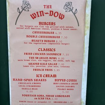 The Win-Dow at The Grove - Menu - Burgers Near Me - Los Angeles, California The Win-Dow at The Grove - Menu - Burgers Near Me - Los Angeles, California