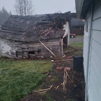 Maverick Demolition - Old rotted garage built 1924. Before and after demo. Thanks Jason! - Demolition Services Near Me - Bellevue, Washington Maverick Demolition - Old rotted garage built 1924. Before and after demo. Thanks Jason! - Demolition Services Near Me - Bellevue, Washington