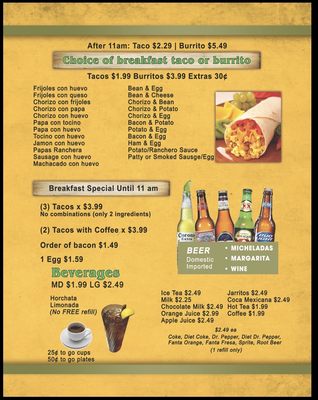 Menu photo 6 El Bracero San Antonio, TX