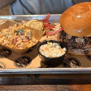 Swig & Swine - Pulled pork, coleslaw, and summer corn salad - Whiskey Bars Near Me - Myrtle Beach, South Carolina Swig & Swine - Pulled pork, coleslaw, and summer corn salad - Whiskey Bars Near Me - Myrtle Beach, South Carolina
