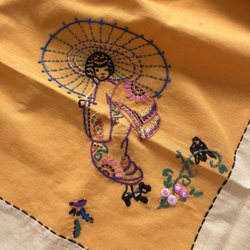 Hodgson's Antiques - Lovely embroidered tablecloth